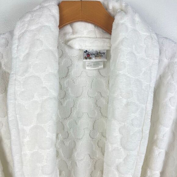 Vintage Walt Disney World Bathrobe One Size Heavy 100% Cotton Embossed Mickey - Picture 3 of 14